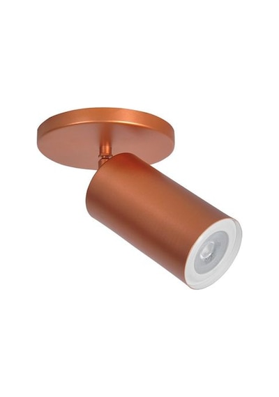 Rsylight Metal Mafsallı Mat Bakır Spot Armatür Aplik Beyaz Led Ampullü Bakır