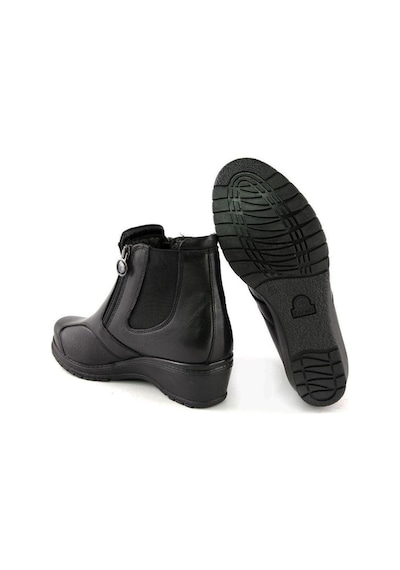 Forelli 25652-K Zenne Siyah Deri Halluks Comfort Bot Siyah