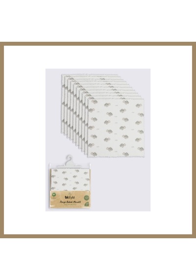 Bezos Tortoise 20x20 10'lu Penye Mendil 90163 Ekru Renk: Ekru 22