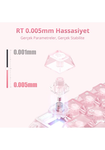 Gravastar Mercury V60 Kablolu Manyetik Gaming İngilizce Q Klavye Ve M2 Kablosuz Optik Mouse Seti, Cr