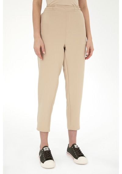 U.S. Polo Assn. Kadın Kum Harem Fit Kanvas Pantolon 50290902-VR085