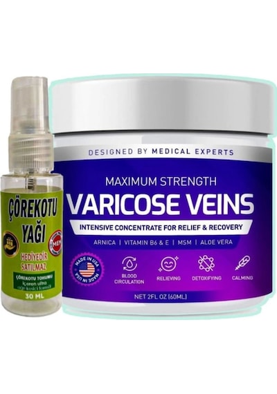 Pharmapulse Varicose Veins Purple Bakım Kremi 100 Ml + Çörek Otu Yağı 30 Ml