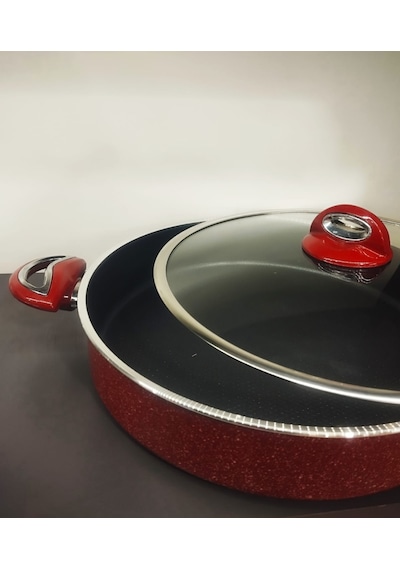 Taç Titan Granit 32 Cm Karnıyarık,pilav,dolma Basık Tencere