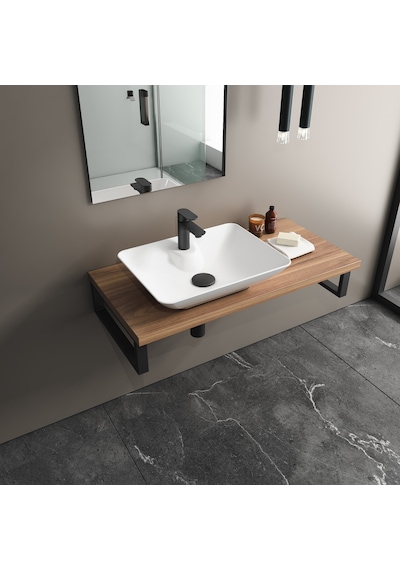 Isvea Sistema Y Tezgah Üstü Çanak Lavabo 52 Cm, Batarya Delikli Beyaz 10sy50052
