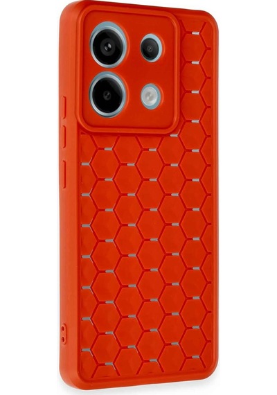 Newface - 816 - Xiaomi Redmi Note 13 Pro 5g Kılıf Petek Silikon Kapak - Edntrend - - Kırmızı