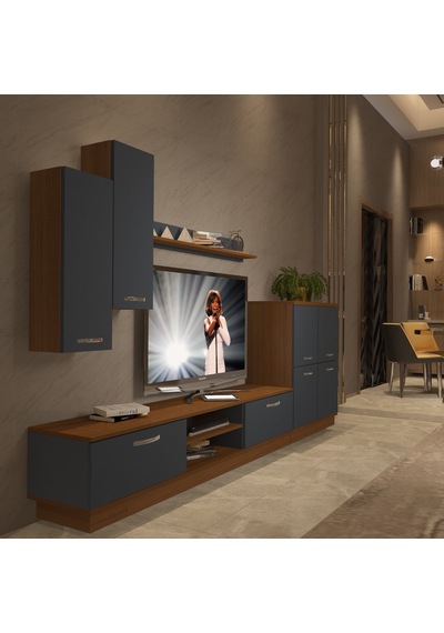 Decoraktiv Eko 6b Mdf Dvd Tv Ünitesi Tv Sehpası - Ceviz Antrasit Ceviz - Antrasit Decoraktiv Eko 6b Mdf Dvd Tv Ünitesi Tv Sehpası - Ceviz Antrasit Ceviz - Antrasit