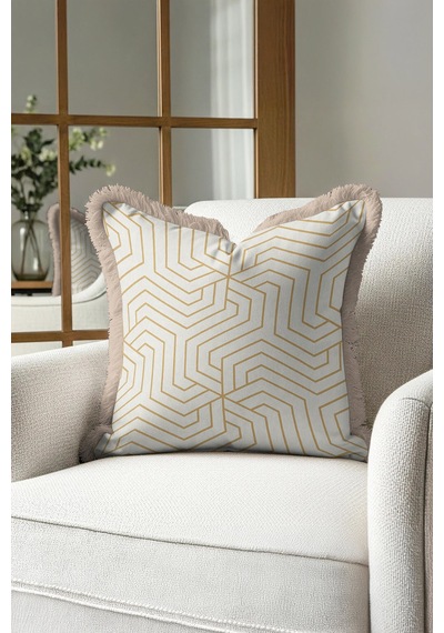 Geometrik Modern Lüks Saçaklı Yastık Kılıfı - Şık Art Deco Bej Krem Püsküllü Kırlent Kılıfı Kanyon Saks Mavisi Geometrik Modern Lüks Saçaklı Yastık Kılıfı - Şık Art Deco Bej Krem Püsküllü Kırlent Kılıfı Kanyon Saks Mavisi