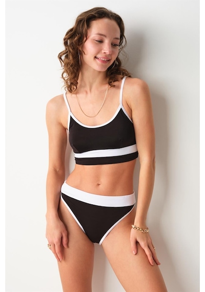 Pierre Cardin 239112 Jojoba Parçalı Bustier Tek Üst Siyah