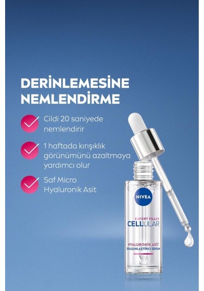 Cellular Expert Filler Dolgunlaştırıcı Serum 30ml, Hyaluronik Asit, Nemlendirici, Kırışıklık Karşıtı