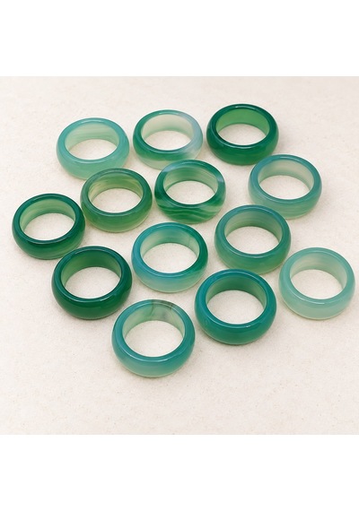 Akik Taşı Kalın Boy Yüzük Yeşil Alacalı - 9 4mm Kalınlık 63810 - 1 Adet Yüzük Fiyatıdır 6428473