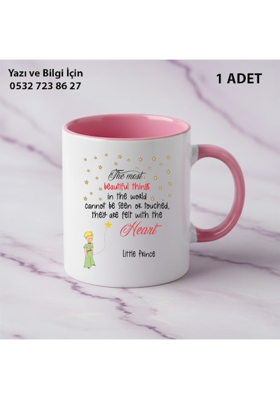 Küçük Prens Baskılı The Little Prince Kupa Bardak Pembe