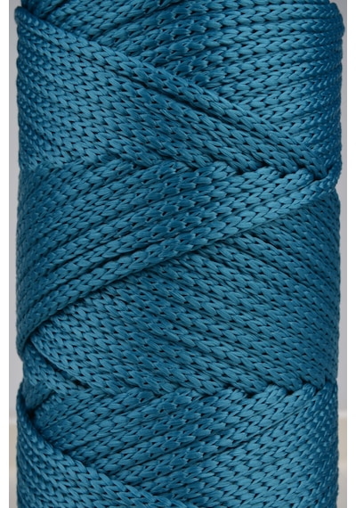 Sensy Premium Polyester Makrome Ipi 5 Mm Pp Cord 2li Set Petrol Mavisi Ip, Makrame, Supla, Çanta Ipi