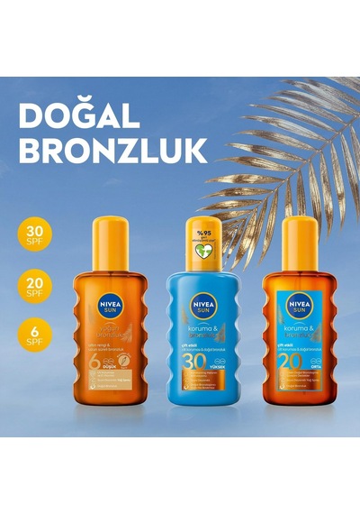 Nıvea Sun Karoten Özlü Yoğun Bronzlaştırıcı Güneş Yağ Sprey 200ml, E Vitamini,doğal Ve Altın Rengi Bronzluk