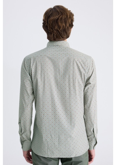 Twn Slim Fit Bej Baskılı Gömlek 4ec02ad072802 Bej