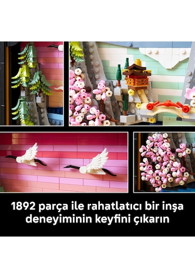 LEGO® Art Japon Kiraz Çiçeği Manzarası 31218 – Yetişkinler için Ayarlanabilir 3 Boyutlu Şelale İçeren Model Yapım Seti(1892 Parça)