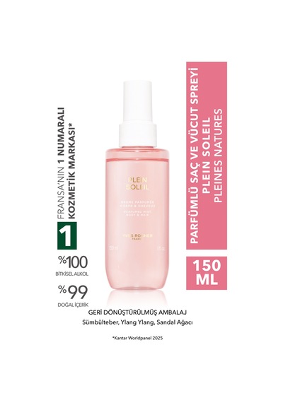 Yves Rocher Parfümlü Saç Ve Vücut Spreyi- Plein Soleil- Pleines Natures-150ml