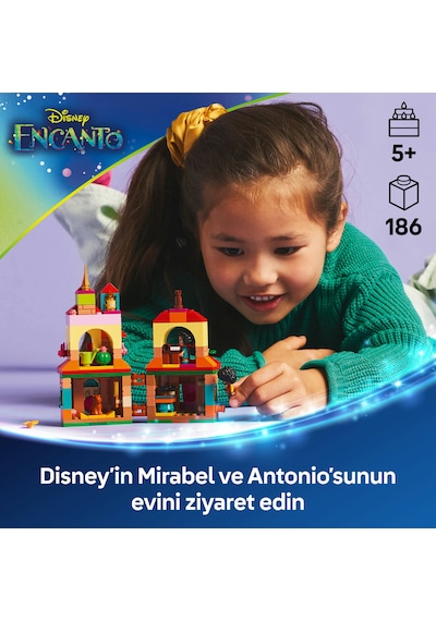 LEGO® ǀ Disney Mini Enkanto Evi 43261 - 5 Yaş ve Üzeri Prenses Seven Çocuklar için Yaratıcı Oyuncak Yapım Seti (186 Parça)