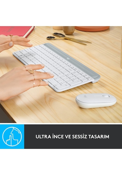Mk470 Slim Combo Kablosuz Klavye Mouse Seti, 12 Fn Kısayolu İle Kompakt Klavye, Sağ Ve Sol Elle Kullanılabilir, 10 M Kullanım Mesafesi, Sessiz, Türkçe Q Klavye, Beyaz Diğer Mk470 Slim Combo Kablosuz Klavye Mouse Seti, 12 Fn Kısayolu İle Kompakt Klavye, Sağ Ve Sol Elle Kullanılabilir, 10 M Kullanım Mesafesi, Sessiz, Türkçe Q Klavye, Beyaz Diğer