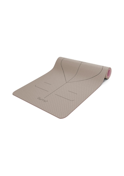 Gymo Pro Series Hizalamalı 6mm Tpe Yoga Matı Pilates Minderi 183x66mm Toprak Kahverengi