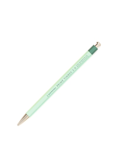 Penco Prime Timber 2.0 Mm Pencil & Sharpener Set Mekanik Uçlu Kalem Ve Kalemtraş Seti Mint Yeşil