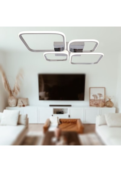 Tt050-kr Tt Aydınlatma Krom Kaplama 4 Lü Led Gün Işığı Avize Krom
