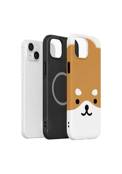 Velvoria Valestra Karamel Köpekli Apple Apple iPhone Uyumlu 15 Plus Magsafe Koruma Kılıfı Valestra Magline - Karamel Köpekli