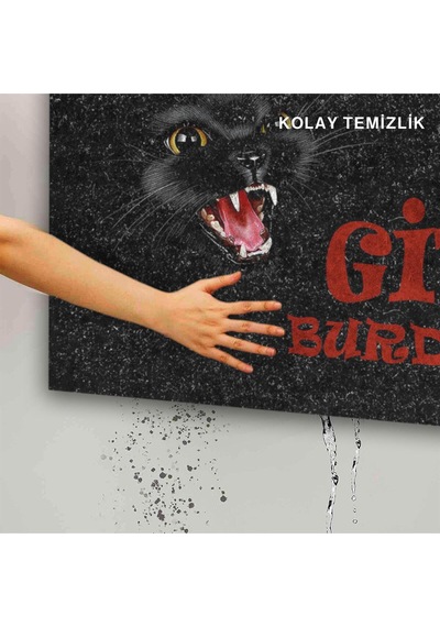 Dekoratif Kapı Önü Paspası - Kaymaz Taban 38 Çok Renkli