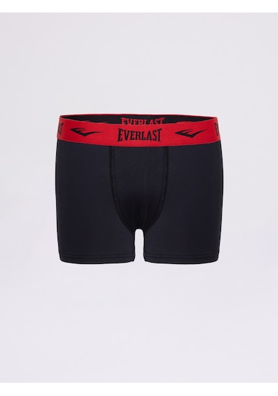 Everlast Renkli Lastik 3'lü Boxer Siyah