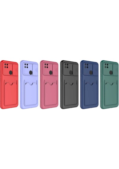 Xiaomi Redmi 9c Kılıf Zore Kartix Kapak Kırmızı