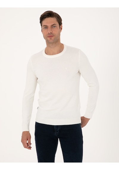 Pierre Cardin Erkek Ekru Kazak /triko 50315509-vr019 Ekru
