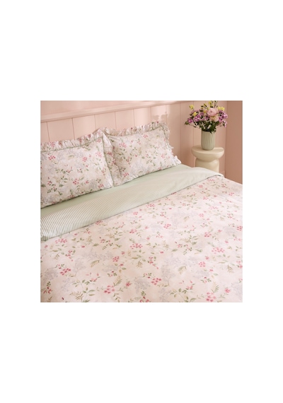 Kaşmir Home Papillon %100 Pamuk Çift Kişilik Nevresim Takımı Çağla
