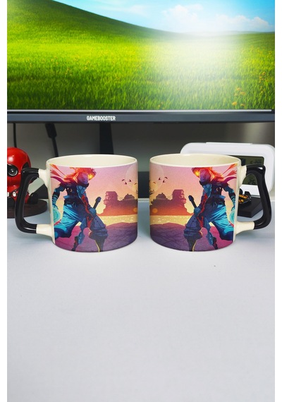 Dead Cells Baskılı Seramik Lüks Kupa 1 Adet Özel Siyah Kulp Dalga Kulp V1d Çok Renkli