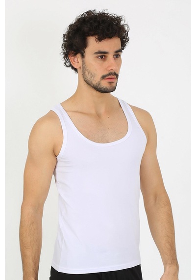 Akbeniz Erkek Penye Beyaz Atlet 6566