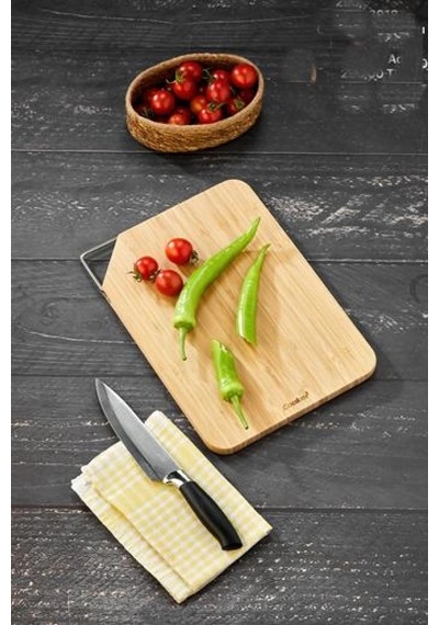 Cooker Bambu Kesme Tahtası 36x26x2cm Kahverengi