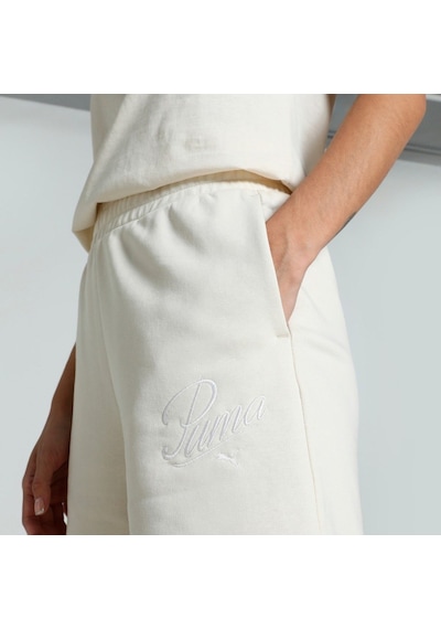 Puma Scrıpt High-waist Shorts Ekru Ekru
