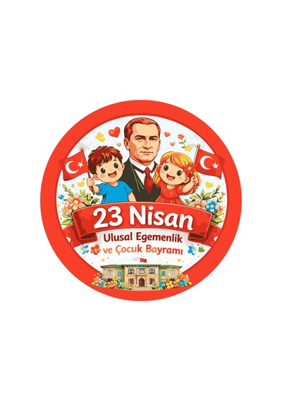 23 Nisan Ulusal Egemenlik Ve Çocuk Bayramı Sticker Atatürk Ve Meclis Temalı 50 Adet Diğer