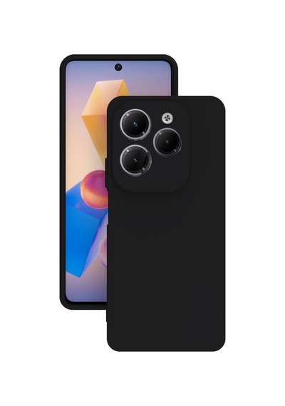 İnfinix Hot 40 Pro Kılıf Kamera Korumalı Silikon Rubber Arka Kapak Siyah