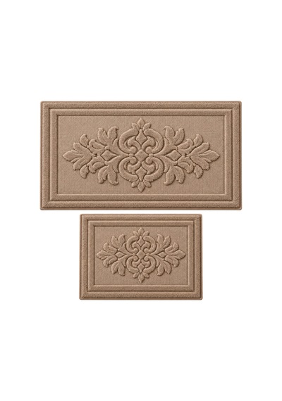 Banyo Paspas Seti 2'li-makinede Yıkanabilir-leke Tutmaz Klozet Takımı 60x100-40x60cm Kapuçino - 931611265 Kapuçino