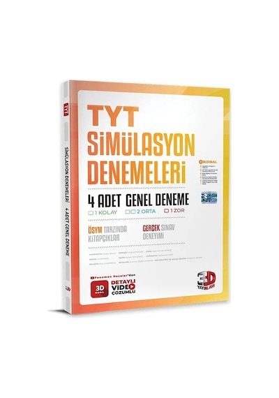 TYT 4'lü Simülasyon Genel Deneme -  3D Yayınları