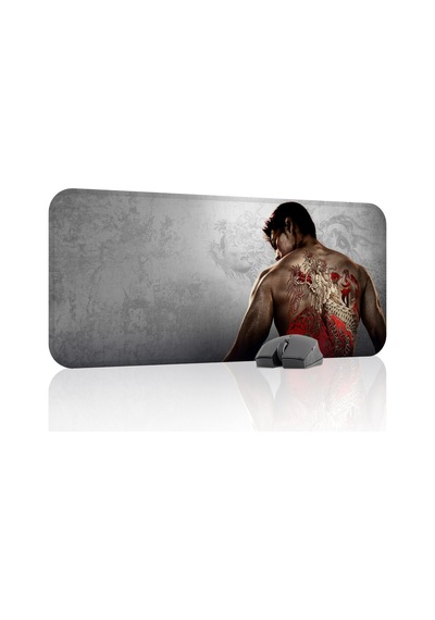 Yakuza Kaymaz Dikişli Kauçuk Oyuncu Mousepad V5 - 70x30 Xl Gaming Mouse Pad Fare Altlığı