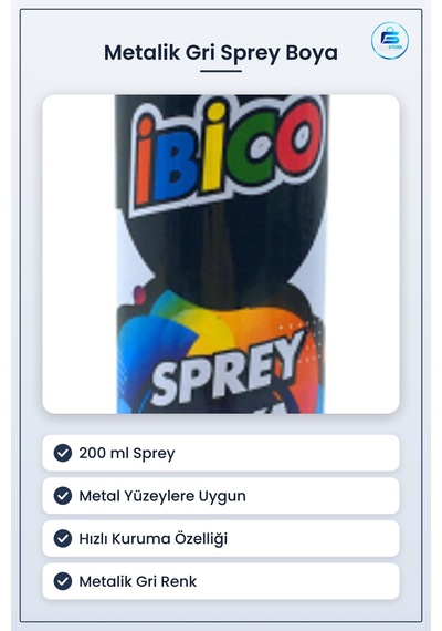 Metalik Gri Sprey Boya 200 Ml Metal Yüzey Mobilya Çerçeve Rötuş D Diğer