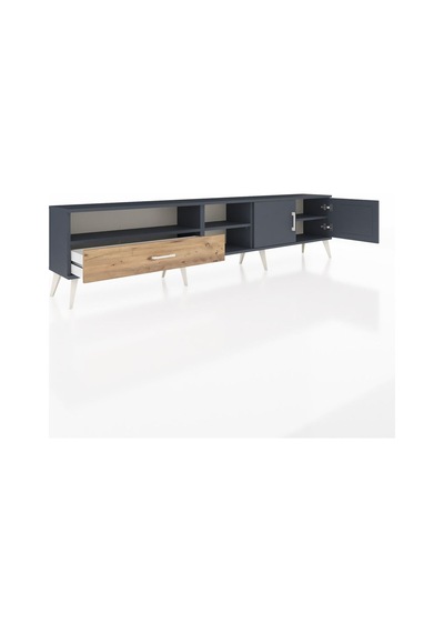 Arges Tv Ünitesi 3 Raflı Tek Çekmeceli 2 Kapaklı 220x30x51 Antrasit-antrasit/çam Antrasıt/atlas Çam - Antrasıt Arges Tv Ünitesi 3 Raflı Tek Çekmeceli 2 Kapaklı 220x30x51 Antrasit-antrasit/çam Antrasıt/atlas Çam - Antrasıt