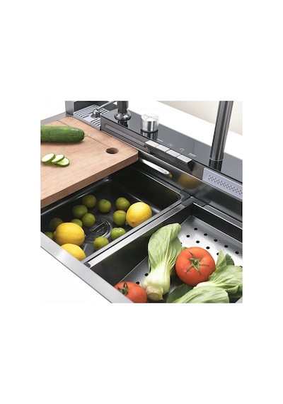 Krome Teknolojik Akıllı Eviye Seti Kombine Ultimate Nano Siyah Krm1020-Bl