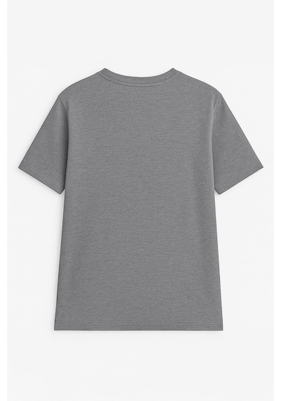 Markapia Man Erkek Bisiklet Yaka Basic Düz Kısa T-shirt Gri Xl