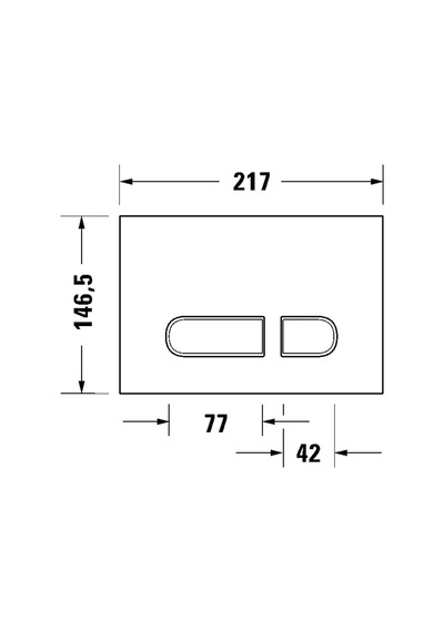 Duravit - A1 Kumanda Paneli, Parlak Beyaz - Wd5001011000- Krom