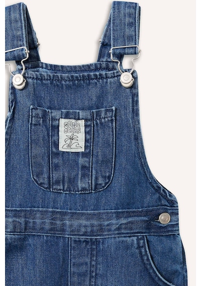 Defacto %100 Pamuk Erkek Bebek Jean Salopet Şort Tulum H3129a526hsnm28 Mavi-nm28