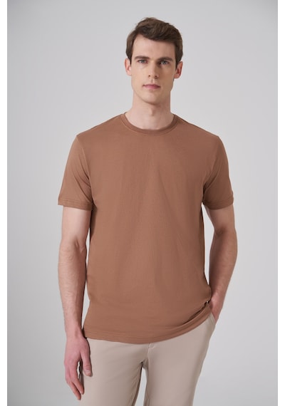 Morven Erkek Açık Kahve Basic Bisiklet Yaka Dynamic Fit Pamuk T-shirt 26yc018008411 Açık Kahve Açık Kahverengi