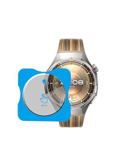 Huawei Watch Gt6 Pro 46mm Uyumlu Kolay Takılabilir Takma Aparatlı Temperli Cam Ekran Koruyucu