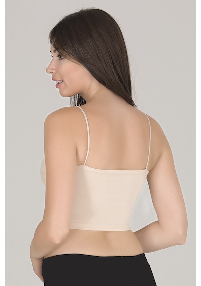 Sensu Kadın Ip Askılı Ten Crop Büstiyer - Bst1003 Ten