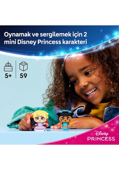 LEGO® ǀ  Disney Princess Mini Yasemin ve Rapunzel 43303 – 5 Yaş ve Üzeri Çocuklar için Aksesuarlar İçeren Yapım Seti (59 Parça)